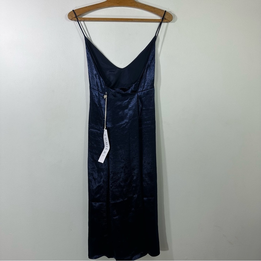 NWT Lumiere Shimmer Cami Navy Blue Dress - Picture 6 of 10